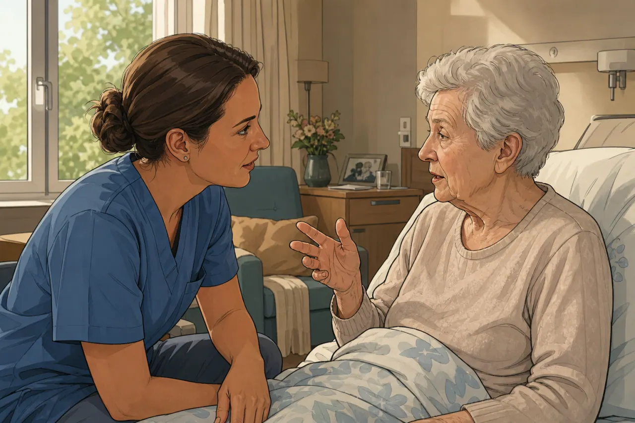 Illustration zu Dialekt und Patientensprache im Pflegealltag